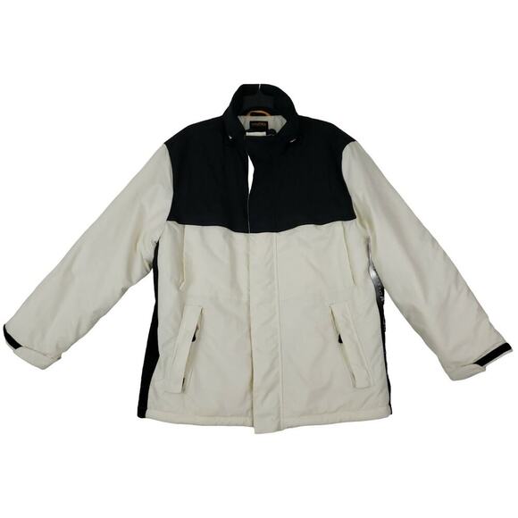 Nautica Competition ~Men's Size M~ Off-White/Black Coat Winter Zip-Up Jacket.